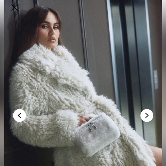 Cream Faux Fur Coat - Picture 2 of 4